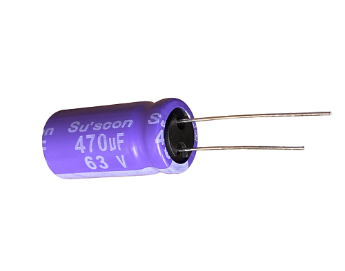 Конденсатор 470мкФ 63В 20% +105° 13x25 HX (HX063M471I25TKKKS00R) Suscon