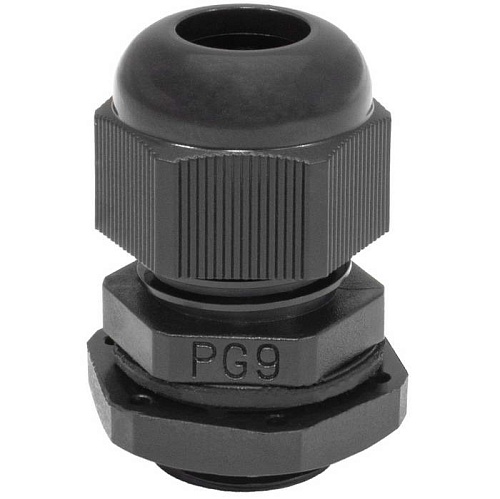 Кабельный ввод PG9 (4,5-8,5мм) IP68 чёрный Daier