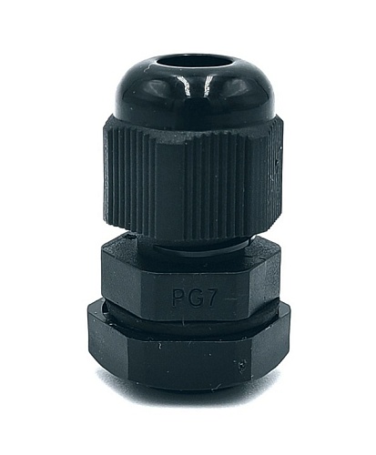 Кабельный ввод PG7 (4-6,5мм) IP68 чёрный Daier