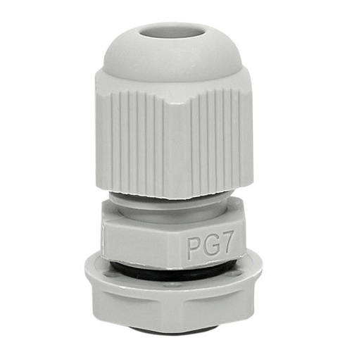 Кабельный ввод PG7 (4-6,5мм) IP68 серый Daier